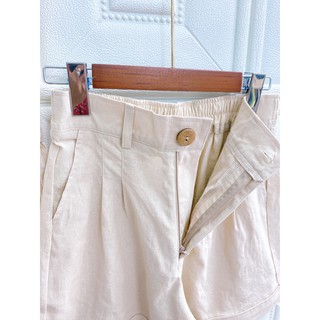 JUNE LINEN S03-Set LINEN - Áo sát nách bèo lai + short. Hình và video shop tự chụp/quay