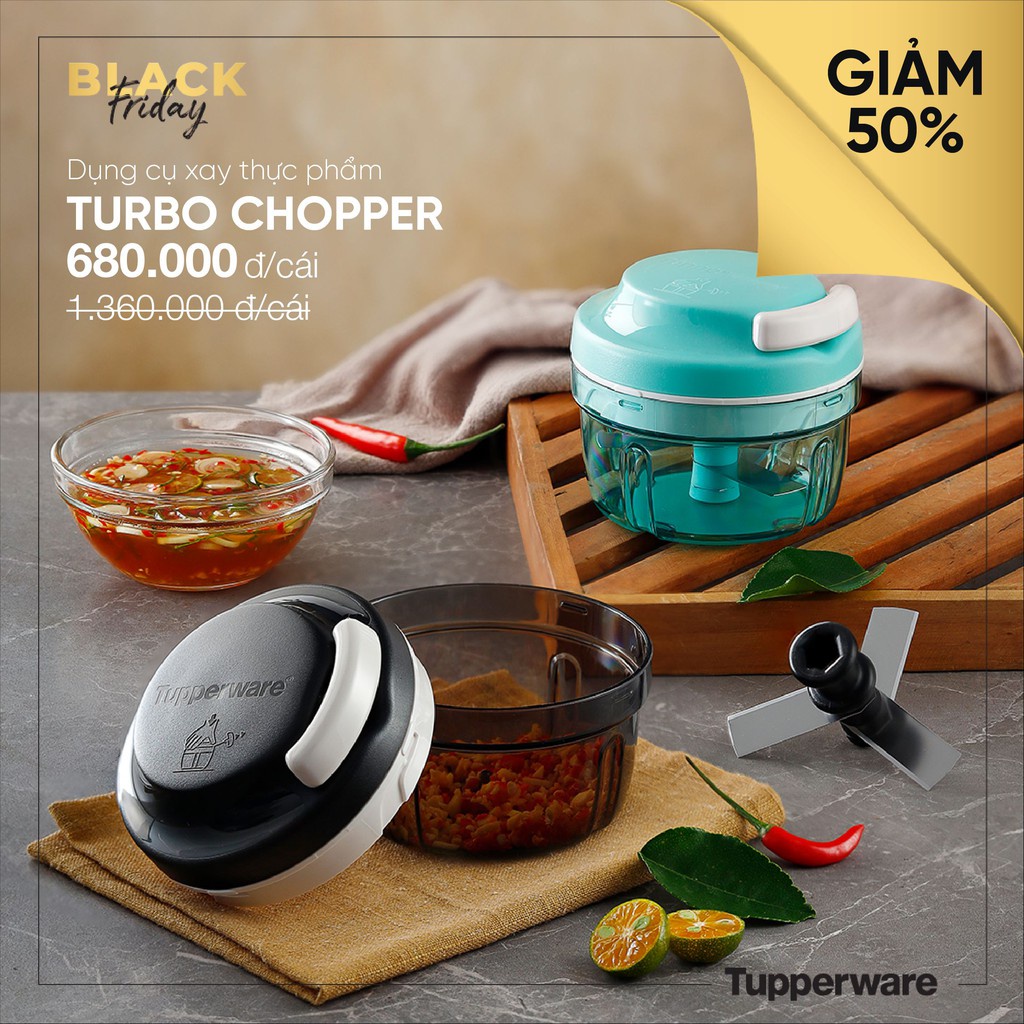Tupperware - Máy xay đa năng xay thịt, xay cá, xay rau củ Turbo Chopper ...