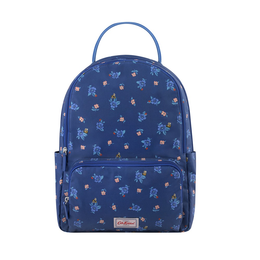 Cath Kidston - Balo Pocket Backpack Greenwich Flowers Ditsy - 984324 - Midnight Blue