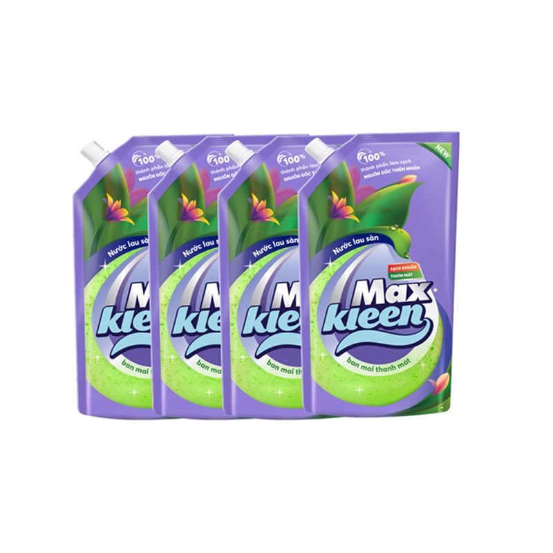 Ảnh Combo 4 Túi Nước Lau Sàn Ban Mai Thanh Mát MaxKleen (1Kg/túi) 1