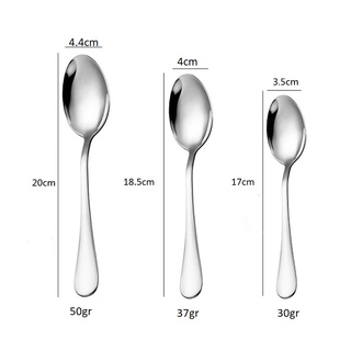 Gía Tốt Combo 5 Thìa Nhọn Inox Ăn Cơm Ăn Phở Loại Dày Sáng Muỗng Thép Không Rỉ Dày Bóng Đẹp..