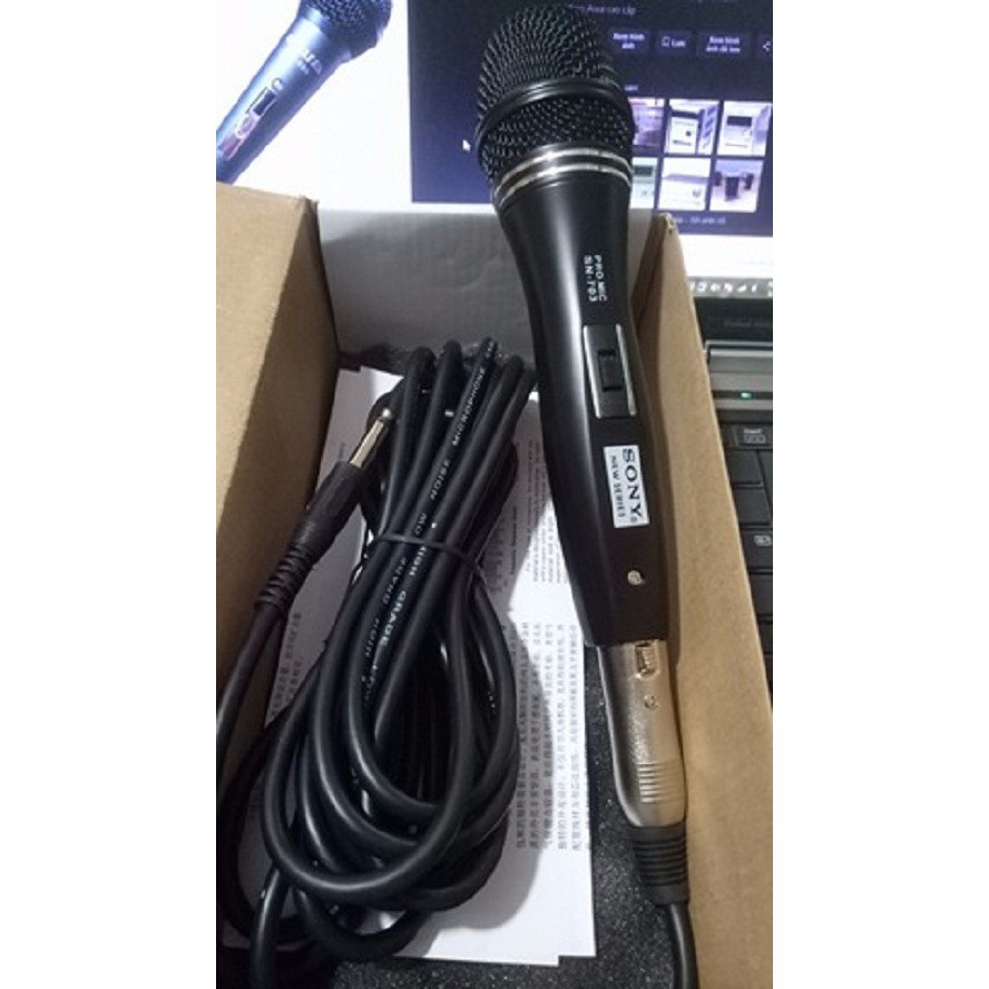 Mic karaoke Sony có dây phụ kiện cho Loa bluetooth, loa kéo, ampli đa