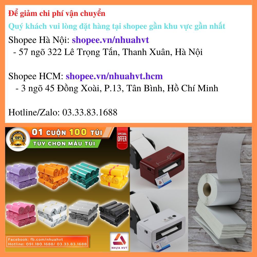 Túi gói hàng niêm phong NHỰA HVT, túi đóng hàng có băng keo size 40*60