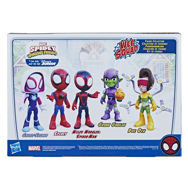 Bộ Sưu Tập 5 Mô Hình Nhân Vật Phim Marvel Spidey and His Amazing Friends