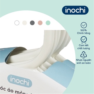 Móc áo mỏng Inochi - Hara 184( set 10 chiếc) màu Trắng/Xanh/Ghi/Hồng