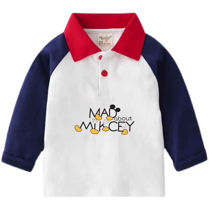 Áo polo dài tay bé trai vải cá sấu cotton phong cách hàn quốc cho bé 1 2 3 4 5 6 tuổi 9-27kg