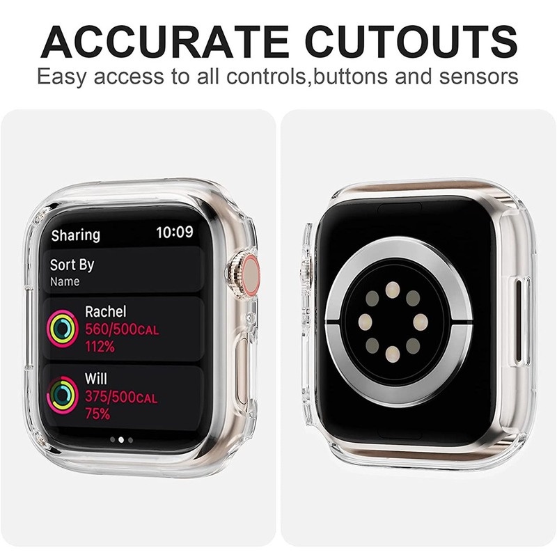 Vỏ rỗng cho Apple Watch S11 Case Ultra 3 2 49mm Series 11 10 46MM 45 41mm 44mm 40 42mm 38mm PC Bảo vệ cản cho iWatch 8 7 SE3 6 5 4 3