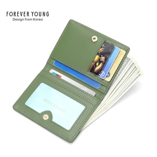 Ví mini PIERRE LOUES da PU đựng thẻ màu trơn thời trang dành cho nữ