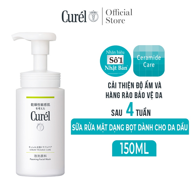 Ảnh Sữa Rửa Mặt Dạng Bọt Dành Cho Da Dầu Curel Sebum Trouble Care Sebum Care Foaming Wash 150ml 3
