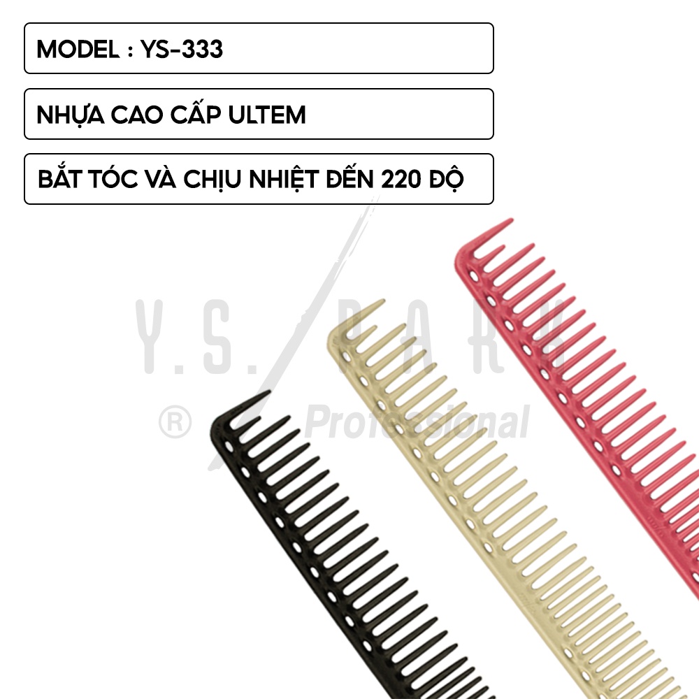 Ảnh Lược cắt tỉa tóc chịu nhiệt YS-333 cho tóc dài tự nhiên hàng chính hãng YS PARK Nhật Bản 3