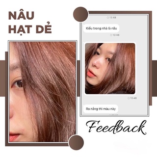 Thuốc Nhuộm Tóc Nâu Hạt Dẻ | Lên Từ Nền Đen / Không Cần Tẩy Tóc 100G - Khanh.Color