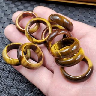 Nhẫn Mắt T Hổ Nam Nữ Phong Cách Mắt Hổ Giấy Chứng Nhận Miễn Phí Nhẫn Hóa Thạch Bằng Gỗ