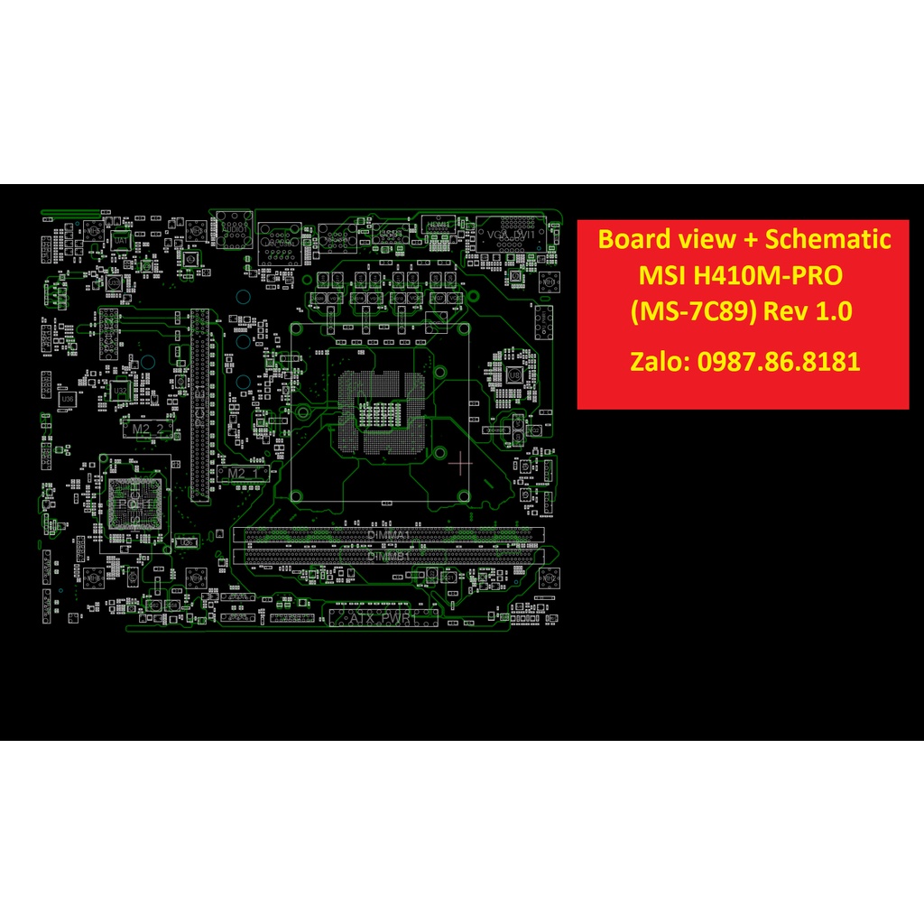Boardview + schematic Msi H410M-PRO (MS-7C89) REV 1.0 | Shopee Việt Nam