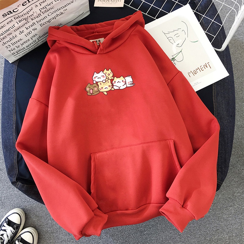 Áo Hoodie HappyFamily Họa Tiết Những Chú Mèo Đáng Yêu Chất Cotton 100 Cao Cấp