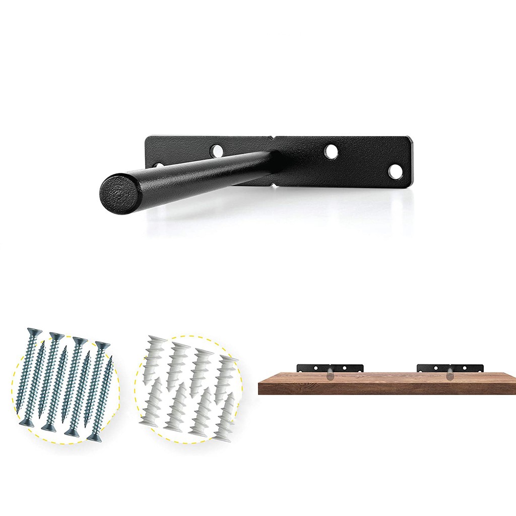 1 chốt âm chữ T 20cm, pát âm đỡ kệ treo tường bằng thép đặc, kèm phụ ...