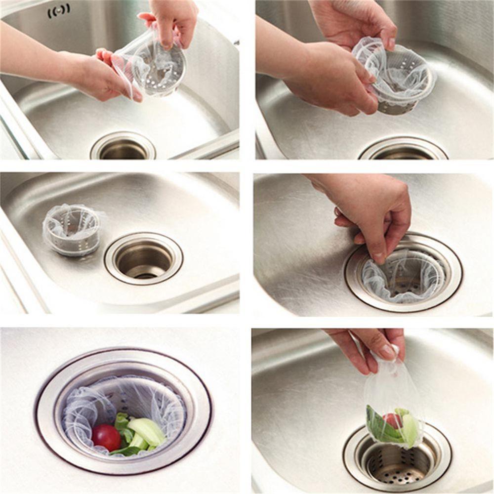 GOODH 30 / 100 Chiếc Ống Thoát Nước Nhà Bếp Dùng Một Lần Túi Đựng Rác Dư Lượng