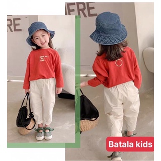 Áo thun dài tay bé gái bé trai BATALA KIDS áo phông thu đông dài tay cho bé từ 9-25kg CANVAS