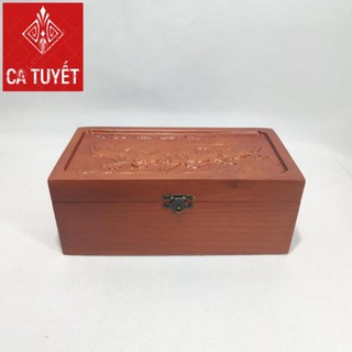 Hộp đựng CON DẤU CÔNG TY, ĐỰNG TRANG SỨC GỖ HƯƠNG CHẠM MÃ ĐÁO THÀNH CÔNG ( LOẠI TO - ẢNH THẬT)