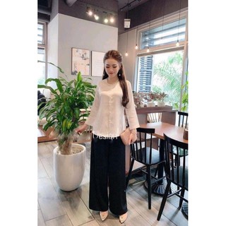 Bà Ba Gấm Cao Cấp # Jacket Top Kem Dress Women