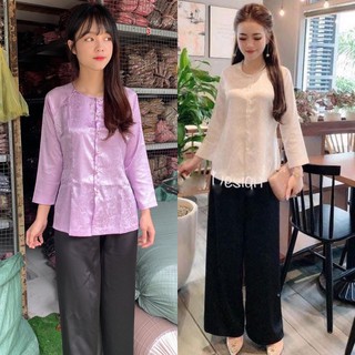 Đồ Lam Đi Chùa # Bà Ba Vải Lụa Gấm Mềm Mát, Có Lẻ Áo &Quần # Đồ Bộ Nữ # Quần Áo