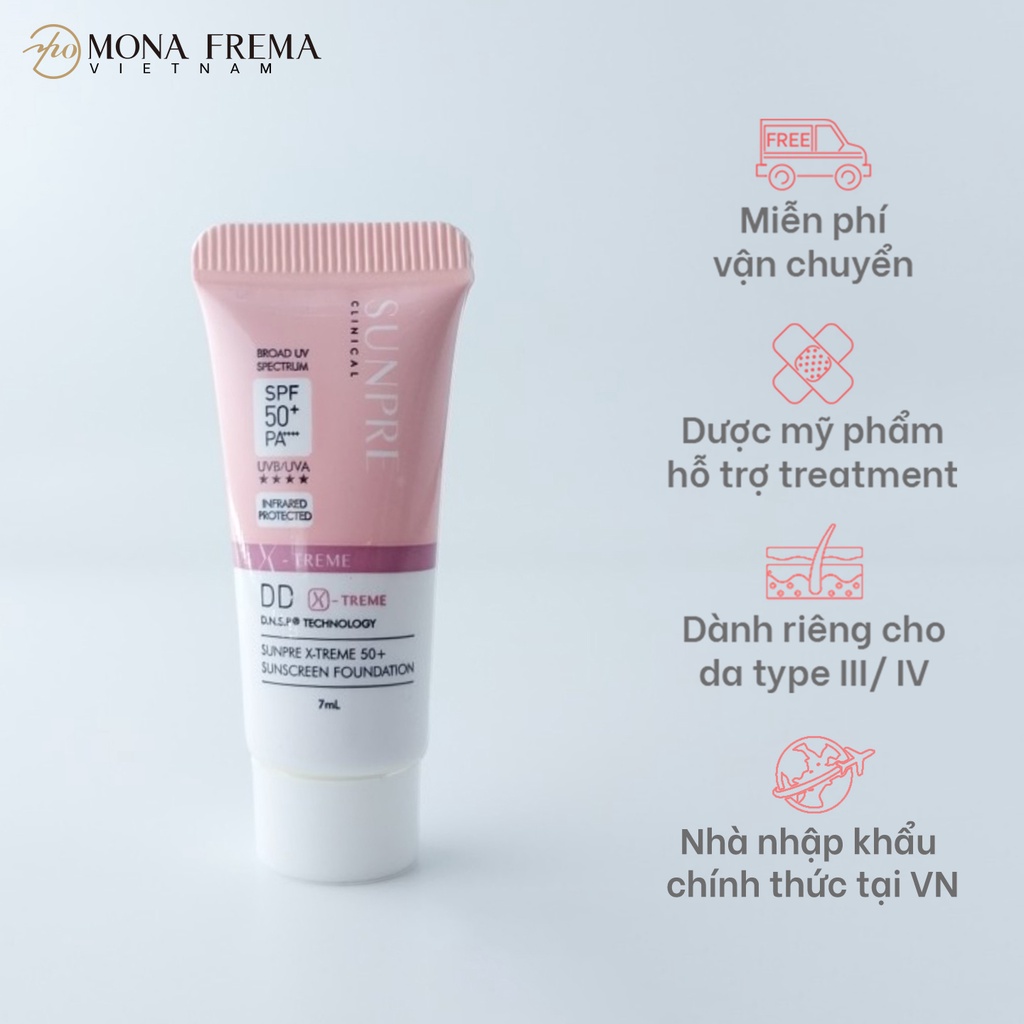 Kem Chống Nắng Màu Kem Nền Mona Frema Sunpre Dd Xtreme Sunscreen