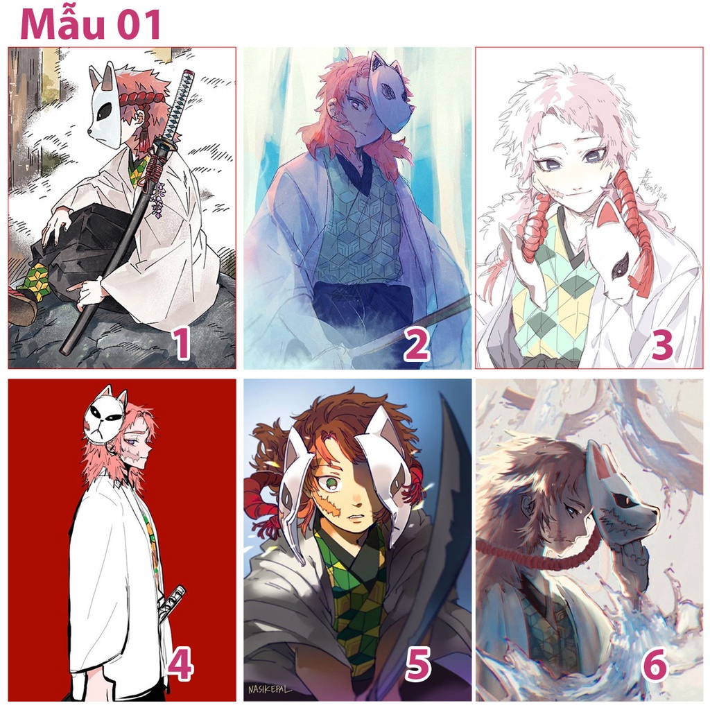 Poster/ Tranh dán tường anime Kimetsu No Yaiba nhân vật Sabito (nhiều ...
