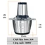 Máy Xay Thịt Cối Inox 4 Lưỡi Đa Năng, xay thịt, xay tỏi ới, xay rau củ quả dung tích 2L