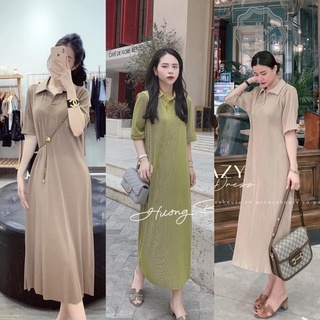 [V1.386] [Hàng Đẹp] Váy Dập Ly Dáng Suông Cổ Đức 7 Màu Siêu Xinh Có Ảnh Thật Kèm Video