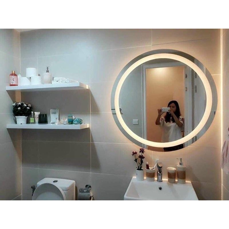 Gương treo tường đèn led cảm ứng 3 màu