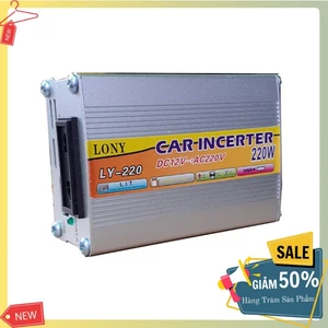 Kích điện 12v lên 220v LONY 220W thiết kế gọn nhẹ, an toàn khi sử dụng.