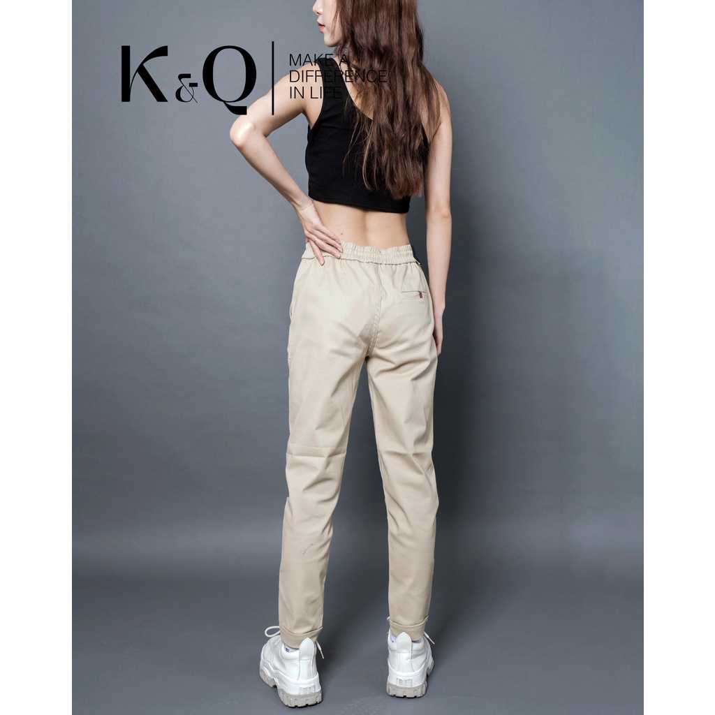 Ảnh Quần ống suông kaki co giãn KQ STYLING kem cao cấp 2