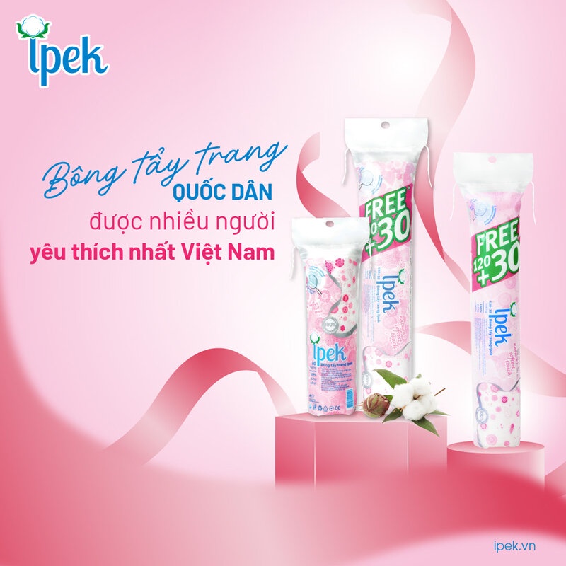 Ảnh Bông Tẩy Trang Ipek Klasik 150 miếng Cotton Pads 2