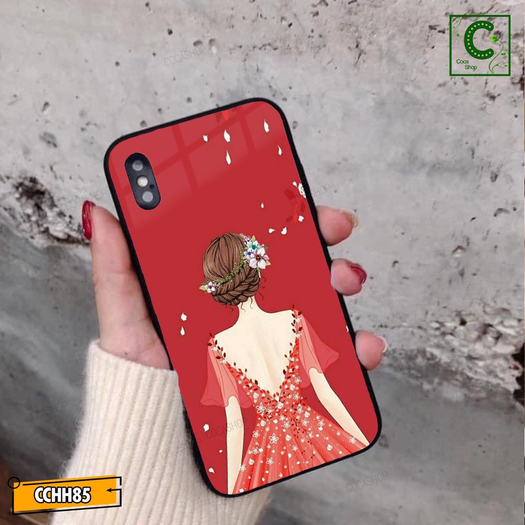 Ốp lưng iphone mặt kính mặt sáng bóng in hình cực đẹp, siêu bền - Cô gái có vẻ đẹp đằng sau quyến rũ