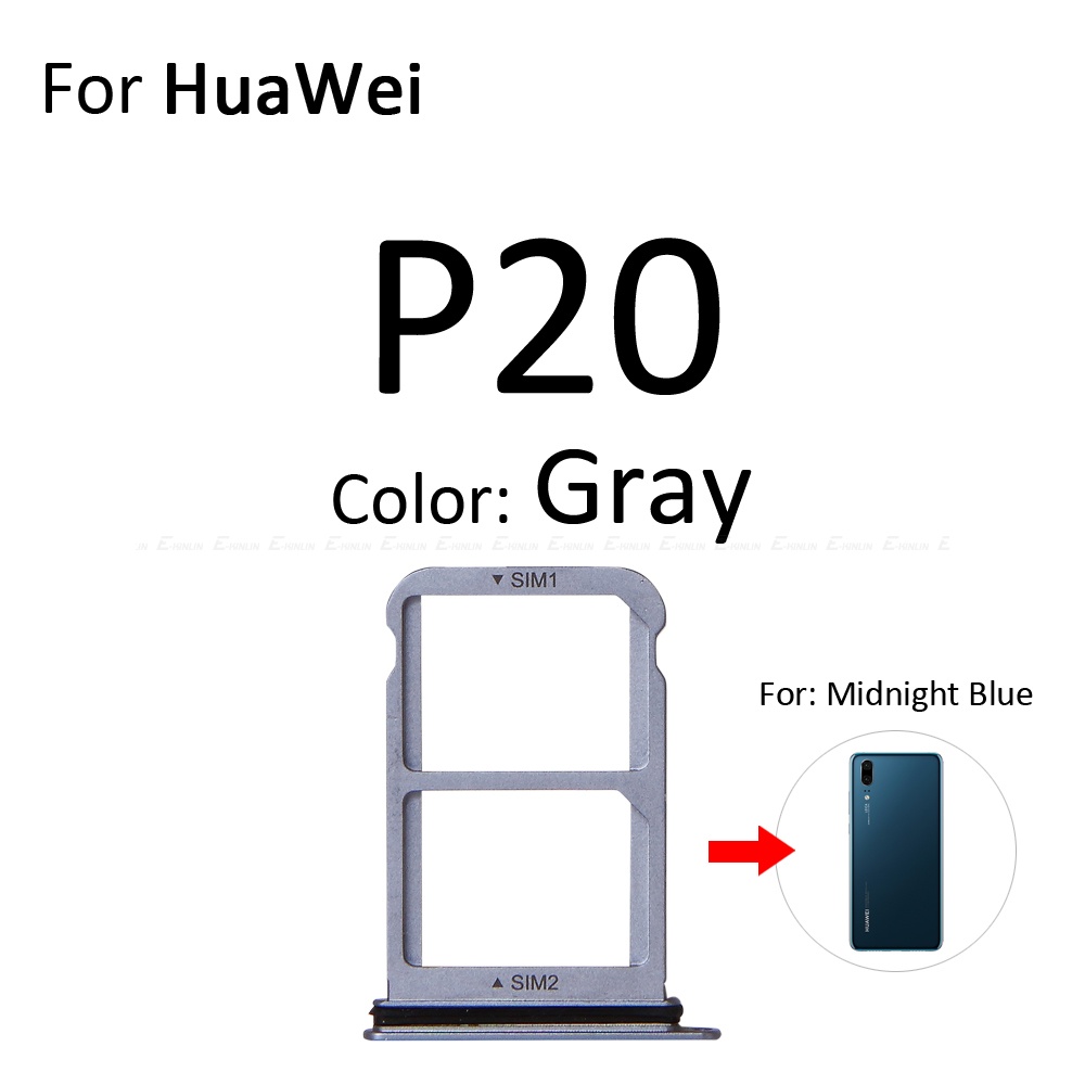 Thẻ Sim / Khay Thẻ Micro SD Ổ Cắm Giá Đỡ Khe Cắm Hộp Đựng Đầu Nối Adapter Đầu Đọc Cho HuaWei P20 Pro Lite Thay Thế Các Bộ Phận