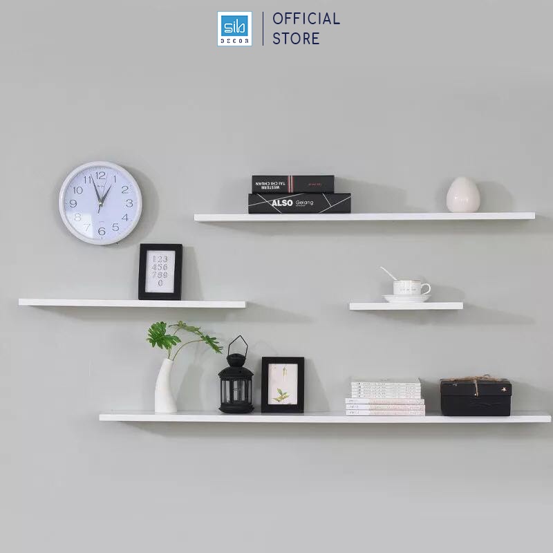 Ảnh Kệ Thanh Ngang Dài 120cm Rộng 20cm, Gỗ Dày 17mm SIB Decor KT003 1