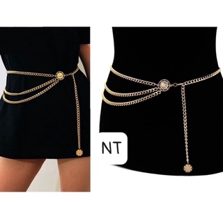 Đai váy - Belt xích vàng thương hiệu mix váy hoặc vest sanh chảnh