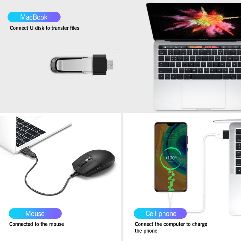 Ảnh Đầu Chuyển Đổi OTG Fonken Sang Type C/Micro USB Cho Tablet / Laptop / Điện Thoại Android / Notebook 1