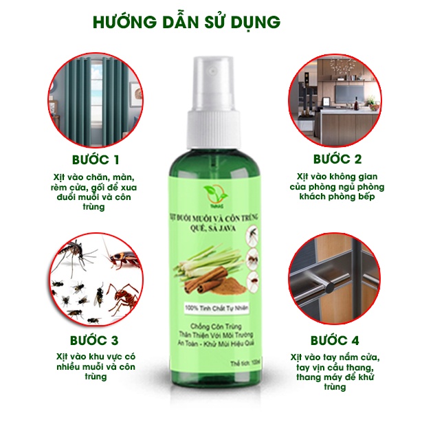 Ảnh Combo 2 Chai Dung Dịch Xịt Đuổi Muỗi Và Côn Trùng, Xịt Phòng Sả Chanh TAMAS 100ml- Chai Xịt Tinh Dầu Đuổi Muỗi Cho Bé 3