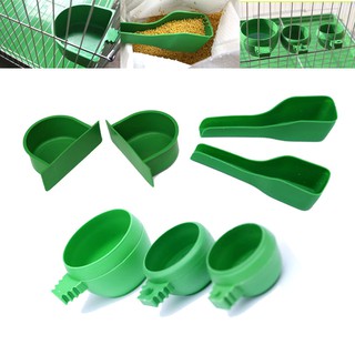 3 Cốc Uống / Muỗng Ăn Chim Nhựa Cho Chim Ăn Cốc Bồ Câu Bát Tưới Nước Đồ Cho Ăn