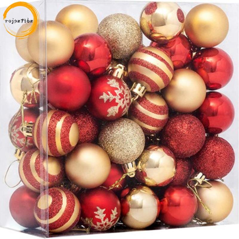 Bộ 50 Cây Giáng Sinh Trang Trí Bóng Bauble Xmas Đảng Treo Bóng Đồ Trang Trí Giáng Sinh Cho Gia Đình Quà Tặng Năm Mới