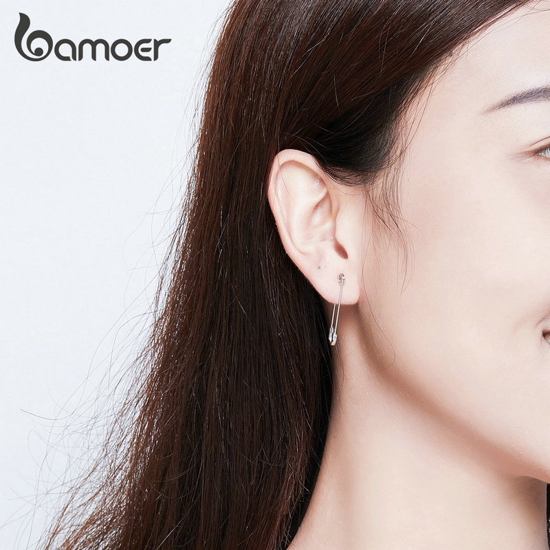 Bamoer Bông Tai bạc 925 Thời Trang