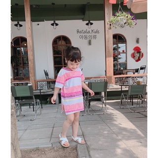 Váy bé gái Batala kids cotton thoáng mát, đầm đi biển cho bé gái từ 2-7 tuổi VAKE01
