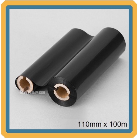 Cuộn mực in tem mã vạch Wax Premium (110mmx100m) - Có kèm lõi [ MỰC NHỎ 110x100 ]