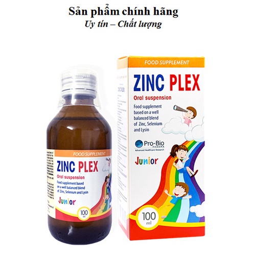 Thực phẩm bổ sung kẽm ZINC PLEX 100ml – Tăng đề kháng, kích thích tiêu hóa, giúp trẻ ăn ngon miệng