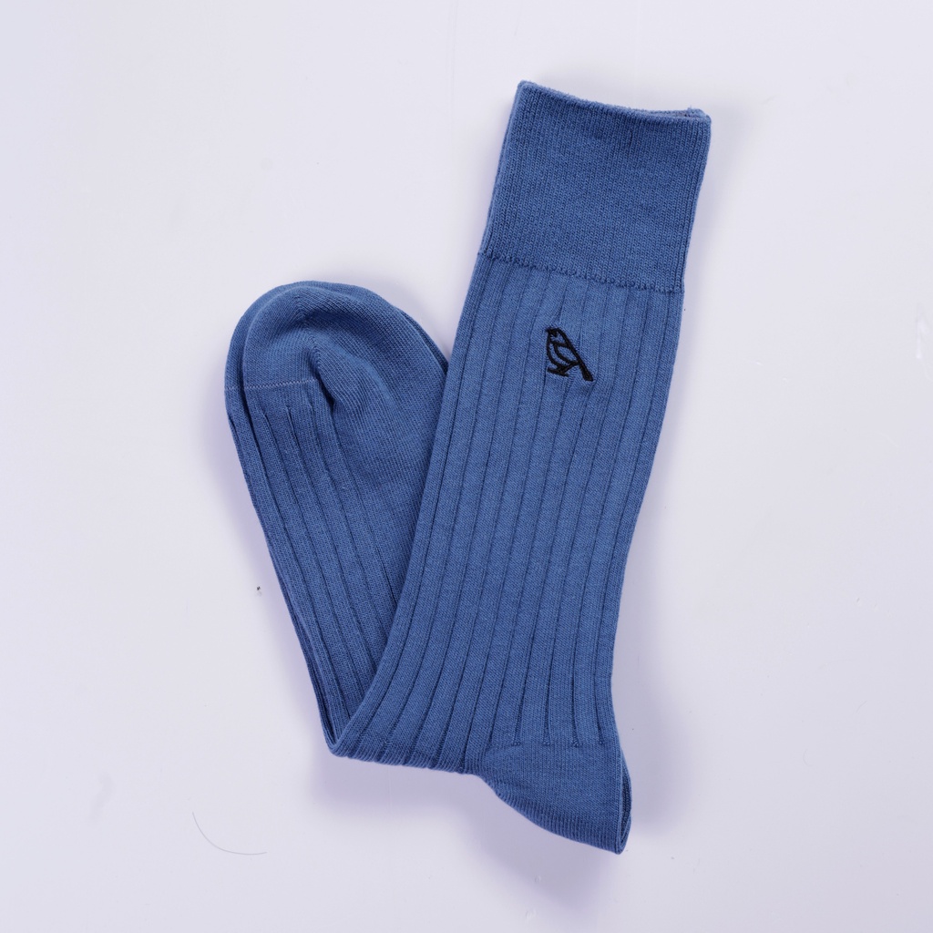 Tất nam cổ cao BRODY Xanh Dương Cotton Combed cao cấp Thời trang nam Công sở - MC00879