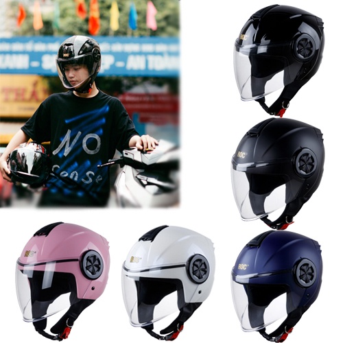 Mũ bảo hiểm Roc R06, Mũ bảo hiểm Roc 3/4 có kính cao cấp | Shopee Việt Nam