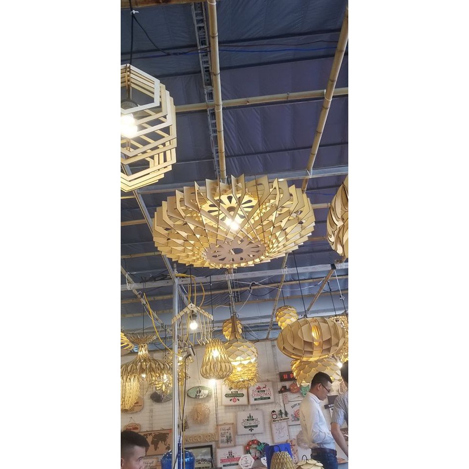 Đèn Gỗ DIY 053 decor trang trí nội thất