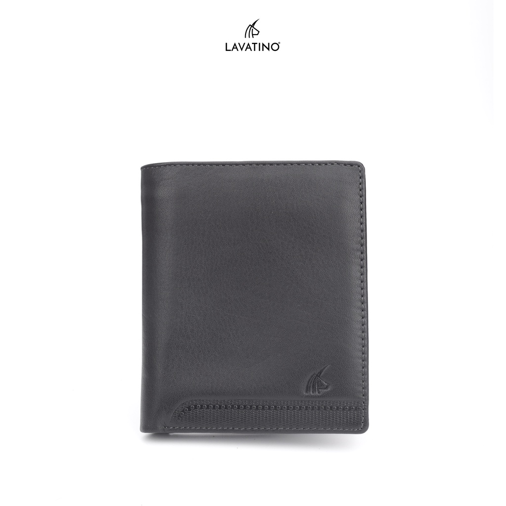 Ảnh Ví ngắn nam da bò cao cấp khóa kéo hiện đại chính hãng Lavatino [Wallet Vasto - WB34] 4