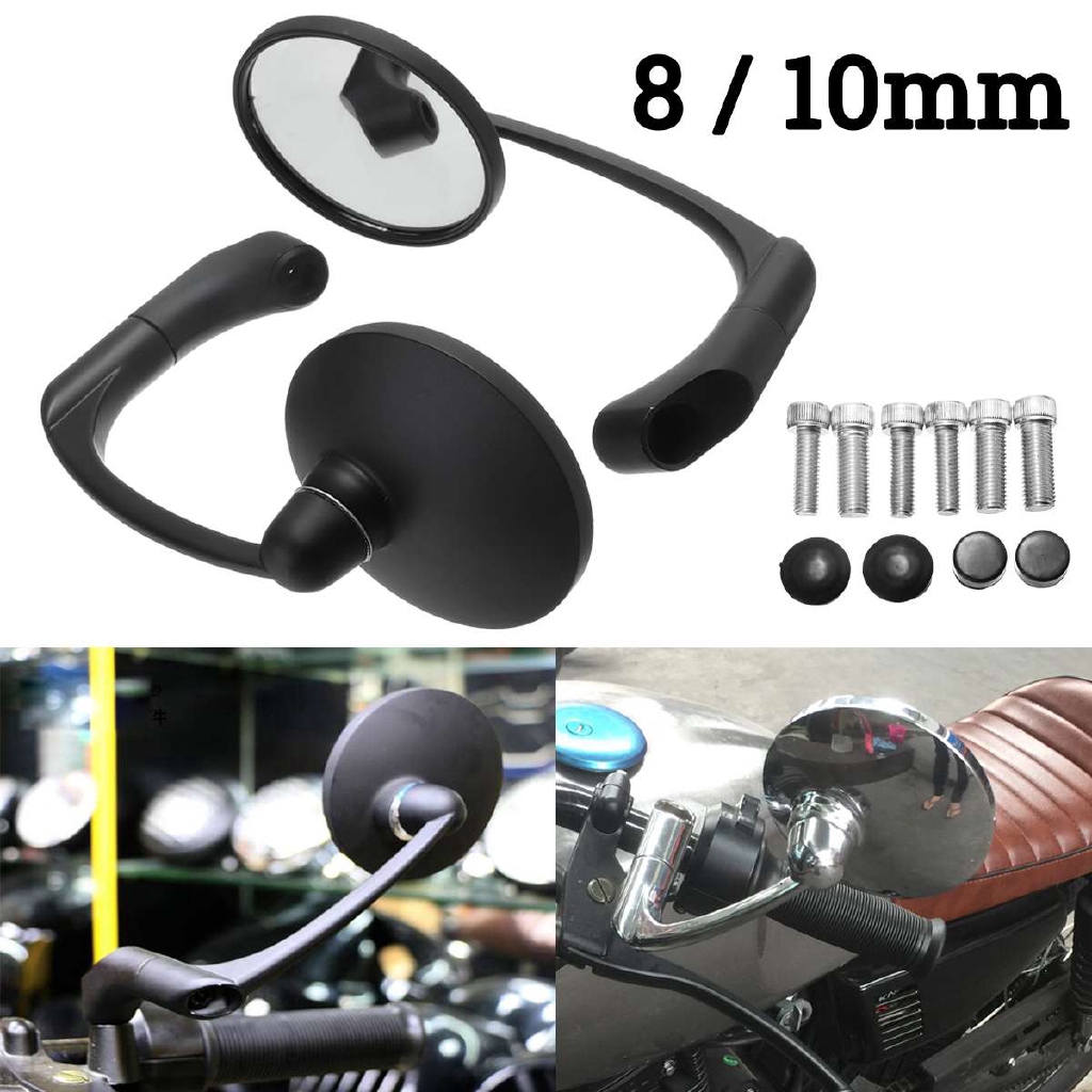 Motorcycle Rearview Side Mirror Universal Round Retro Modified ...