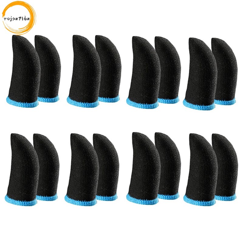 Tay áo ngón tay bằng sợi Carbon 18 chân cho trò chơi di động PUBG Tay áo bấm màn hình (16 chiếc)